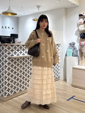 「アイテム（チョーカー）」を使った、まゆゆさん（レディース・159cm・20代）の冬コーディネート