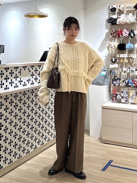 「アイテム（ポロシャツ）」を使った、まゆゆさん（レディース・159cm）の秋コーディネート