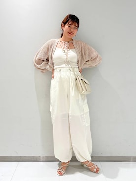 「キャミソール」｜「アイテム（スリッポン）」を使った、まゆゆさん（レディース・159cm）の夏コーディネート