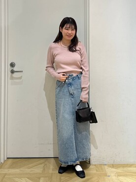 「LOWRYS FARM（ローリーズファーム）のＣＯＮＥ／アシメタイトスカート　252608（スカート）」を使った、まゆゆさん（レディース・159cm）の冬コーディネート