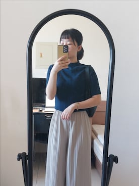 「CLANE（クラネ）のアイテム（ショルダーバッグ）」を使った、phiaさん（レディース・160cm）の夏コーディネート