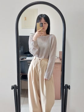 「重ね着ベストシーズン」｜「アイテム（サンダル）」を使った、phiaさん（レディース・160cm）の秋コーディネート