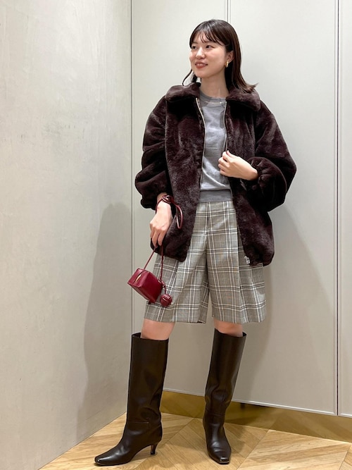 JUN&ROPE フェイクファーブルゾン 黒 Psycho Bunny（サイコバニー） ブルゾン アウター フェイクファー