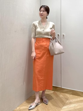 「ROPE'（ロペ）の2WAYキューブボックスレザーハンドバッグ（ハンドバッグ、グレー系）」を使った、rihoさん（メンズ・160cm）の夏コーディネート