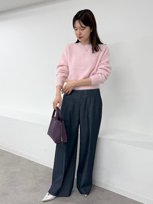 フォックスカシミヤニットプルオーバー/イージーケア・アンサンブル