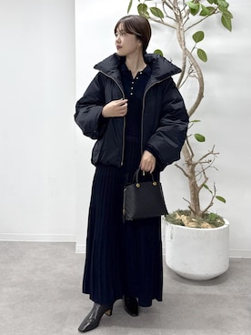 「アイテム（ドレス）」を使った、rihoさん（レディース・160cm）の冬コーディネート