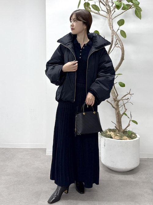 セール】ハイネックジップショート丈ダウンコート/イージーケア