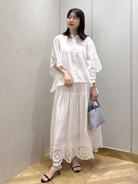 「ROPE'（ロペ）のアイテム」を使った、rihoさん（レディース・160cm）の夏コーディネート