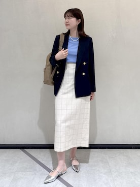 「ROPE'（ロペ）のアイテム（テーラードジャケット）」を使った、rihoさん（レディース・160cm）の春コーディネート