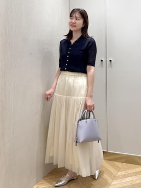 「E'POR（エポール）の【E'POR】Y BAG Mini/超軽量・26SS（ハンドバッグ、パープル系）」を使った、rihoさん（メンズ・160cm）の春コーディネート