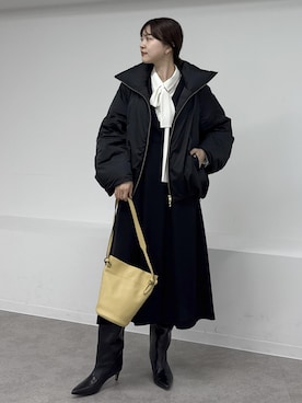 「アイテム（ダウンジャケット/コート）」を使った、rihoさん（レディース・160cm・20代）の秋コーディネート