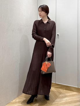 「アイテム（チャーム）」を使った、rihoさん（レディース・160cm）の冬コーディネート