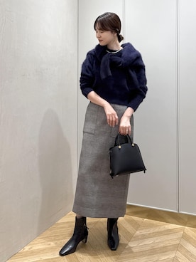 「ROPE'（ロペ）のアイテム（スカート）」を使った、rihoさん（レディース・160cm）の秋コーディネート