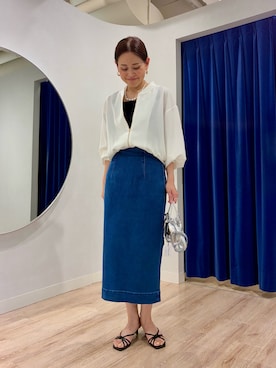 「NOLLEY’S Sophi（ノーリーズソフィ）のアイテム（ブルゾン）」を使った、imaiさん（レディース・159cm）の春コーディネート