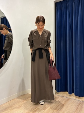 「アイテム（チョーカー、ゴールド系）」を使った、imaiさん（レディース・159cm）の秋コーディネート