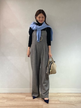 「NOLLEY’S Sophi（ノーリーズソフィ）のアイテム（オールインワン・サロペット）」を使った、imaiさん（レディース・159cm）の秋コーディネート