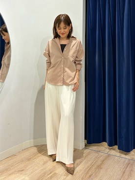 「オフィススタイル」｜「アイテム（キャミソール）」を使った、imaiさん（レディース・159cm）の秋コーディネート