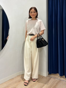 「ピンクTシャツ」｜imaiさん（レディース・159cm）の夏コーディネート