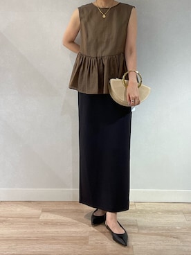 「NOLLEY’S Sophi（ノーリーズソフィ）のアイテム（アクセサリー）」を使った、imaiさん（レディース・159cm）の秋コーディネート