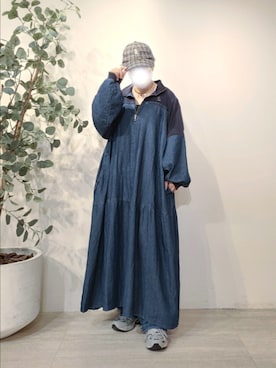 「アイテム（ワンピース/ドレス）」を使った、kuuさん（レディース・154cm）の秋コーディネート