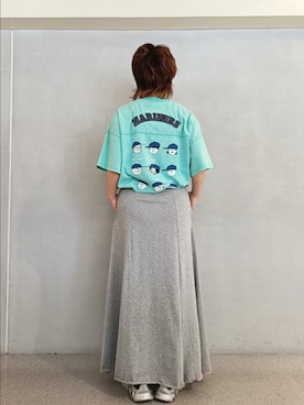 「DOUBLE NAME（ダブルネーム）のアイテム（トップス）」を使った、kuuさん（レディース・154cm）の春コーディネート