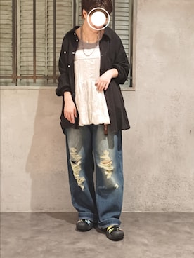 「アイテム（スカート）」を使った、kuuさん（レディース・154cm）の夏コーディネート