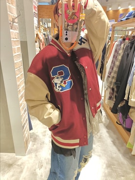 「アイテム（スタジャン）」を使った、kuuさん（レディース・154cm）の秋コーディネート