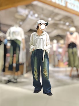 「アイテム（ベルト）」を使った、kuuさん（レディース・154cm）の夏コーディネート