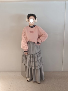 「DOUBLE NAME（ダブルネーム）のアイテム」を使った、kuuさん（レディース・154cm）の冬コーディネート