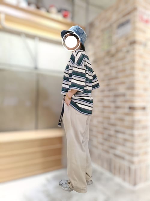 スプレー加工マルチボーダーBIG TEE/ユニセックス