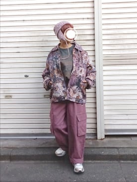 「アイテム（ニットキャップ/ビーニー）」を使った、kuuさん（レディース・154cm）の秋コーディネート