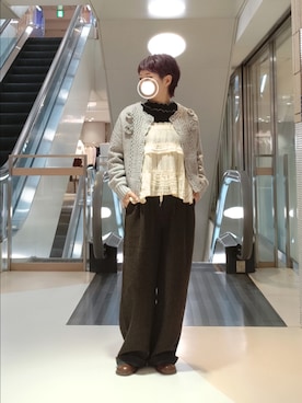 「アイテム（キャミソール）」を使った、kuuさん（レディース・154cm）の秋コーディネート