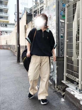 「DOUBLE NAME（ダブルネーム）のアイテム」を使った、kuuさん（レディース・154cm）の春コーディネート