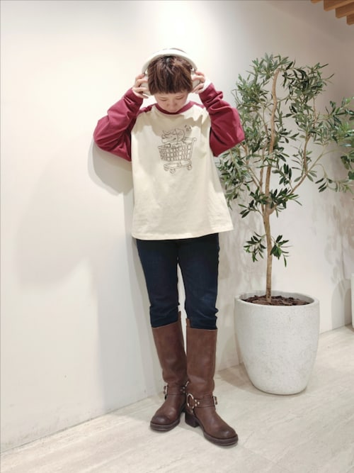 【S/M/Lサイズ展開！美脚シルエット！】MIXロック デニムスリムサルエルパンツ