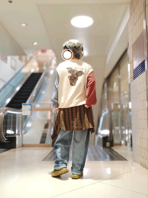 濃淡切替カーブデニムパンツ/ユニセックス（デニムパンツ）｜DOUBLE