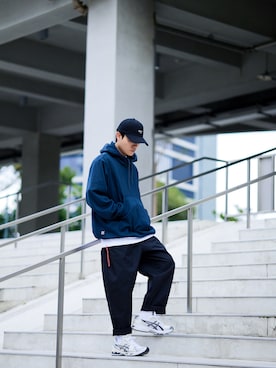 「plain-me（プレインミー）のアイテム」を使った、Nickさん（メンズ・165cm）の冬コーディネート