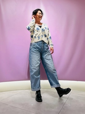 「Desigual（デシグアル）のアイテム（パンツ）」を使った、Desigual 磐田 STAFFさん（レディース・170cm）の春コーディネート