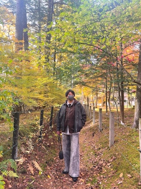 「アイテム（パーカー）」を使った、はるさん（メンズ・175cm）の秋コーディネート