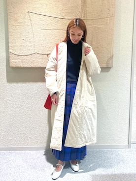 「かぐれ（カグレ）のウールハイゲージタートルネック（ニット/セーター）」を使った、およぴさん（レディース・164cm）の秋コーディネート