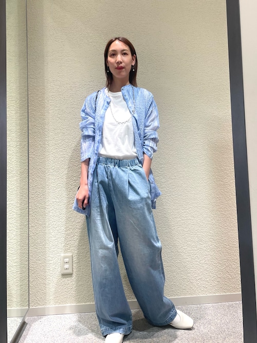 フェードデニムイージーパンツ(デニムパンツ)|かぐれ(カグレ)の フェードデニムイージーパンツ(デニムパンツ)|かぐれ(カグレ)の