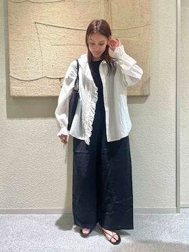 「ママファッション」｜「アイテム（サロペット/オーバーオール）」を使った、yoshioka1027さん（レディース・164cm）の夏コーディネート