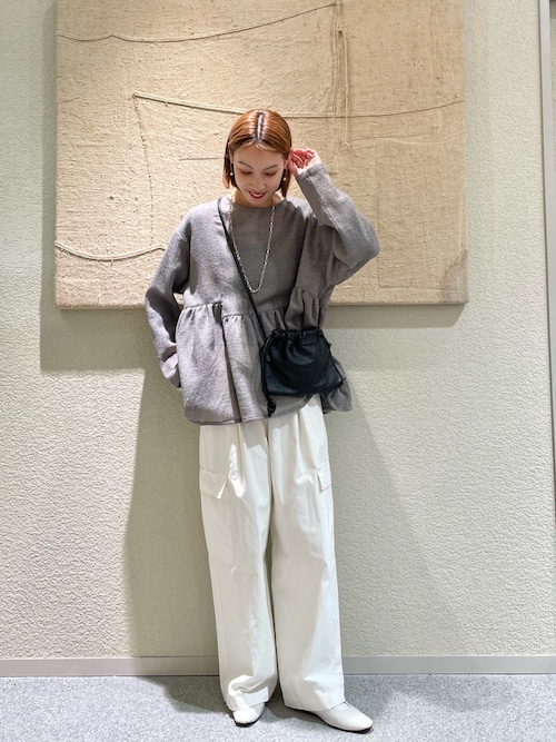 ウールガーゼギャザープルオーバー（シャツ/ブラウス）｜かぐれ