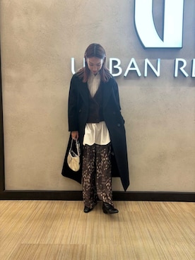 「アイテム（チェスターコート）」を使った、およぴさん（レディース・164cm）の秋コーディネート