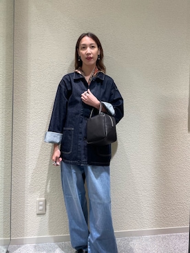 「かぐれ（カグレ）の『ユニセックス』デニムカバーオール（カバーオール、ブルー系）」を使った、♢♦︎RINA♦︎♢さん（レディース・164cm）の夏コーディネート