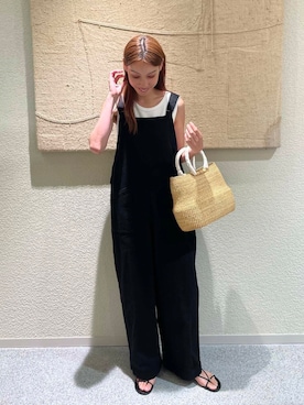 「ママファッション」｜「アイテム（サロペット/オーバーオール）」を使った、yoshioka1027さん（レディース・164cm）の夏コーディネート