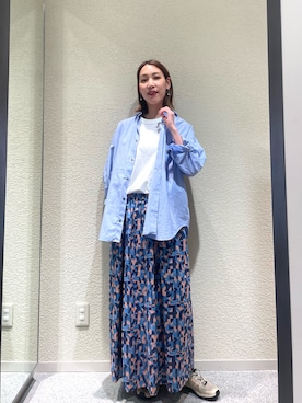 「かぐれ（カグレ）のARMEN　CREW NECK NO-SLEEVE PULLOVER（タンクトップ、ホワイト系）」を使った、♢♦︎RINA♦︎♢さん（レディース・164cm）の春コーディネート