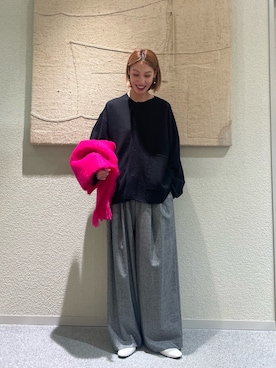 「アイテム（ノーカラージャケット）」を使った、およぴさん（レディース・164cm）の冬コーディネート