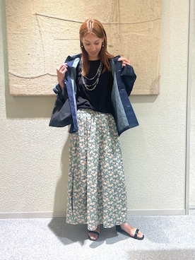 「アイテム（カバーオール）」を使った、およぴさん（レディース・164cm）の夏コーディネート