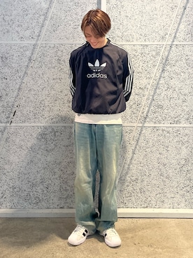 「スーパースター」｜「アイテム（スウェット）」を使った、s.hさん（メンズ・173cm）の秋コーディネート