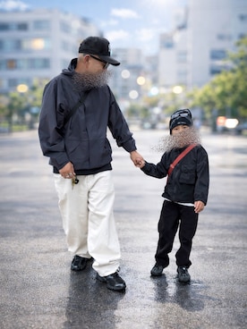 「アイテム（ナイロンジャケット）」を使った、hiroyeah225さん（メンズ・168cm）の冬コーディネート